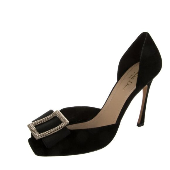 Dior Idylle Heeled Sandals in Black Suede 41 11 - Picture 3 of 6